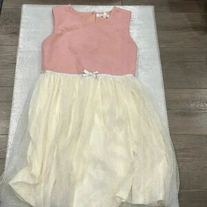 [8]Nannette Kids Girls Sleeveless Pinky/White Party Dress  with Heart Pattern